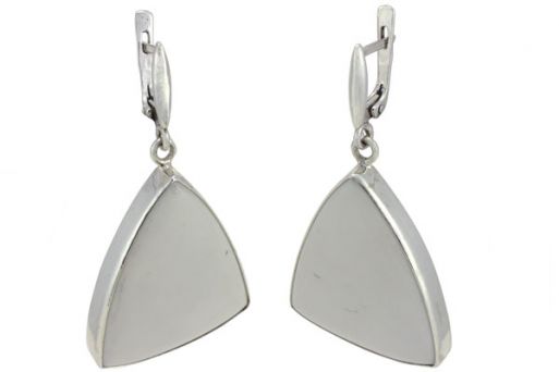 Серьги из серебра 925 пробы с кахолонгом.