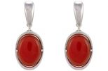 Серьги сердолик 9,7 гр