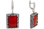 Серьги сердолик. Вес 20,1-22,0 гр.
