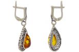Серьги янтарь. Классический. Вес 6,9 гр.