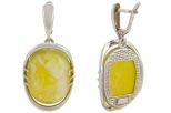 Серьги янтарь. Королевский. Вес 13,7 гр.
