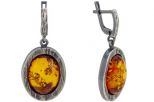 Серьги янтарь. Классический. Вес 9,9 гр.