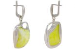 Серьги янтарь. Королевский. Вес 16,9-18,0 гр.