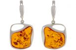 Серьги янтарь. Классический. Вес 18,0 гр.