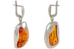 Серьги янтарь. Классический. Вес 18,0 гр.