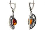 Серьги янтарь. Классический. Вес 7,8 гр.