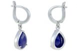 Серьги из серебра с сапфиром капля 9х11 мм 57504