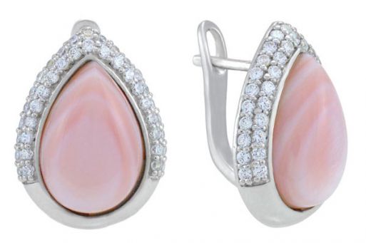 Серьги из серебра 925 пробы с перламутром.