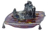 Фигурка из серебра на янтаре Йорк. Вес 257 гр.