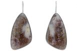 Серьги из серебра с солнечным камнем парус 20х35 мм 57833