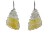 Серьги из серебра с агатом сердоликовым парус 19х32 мм 57840