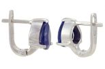 Серьги из серебра с сапфиром капля 7х9 мм 59098