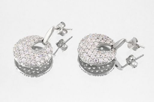Серьги из серебра с Фианитами.