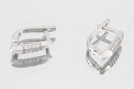 Серьги из серебра с Фианитами.