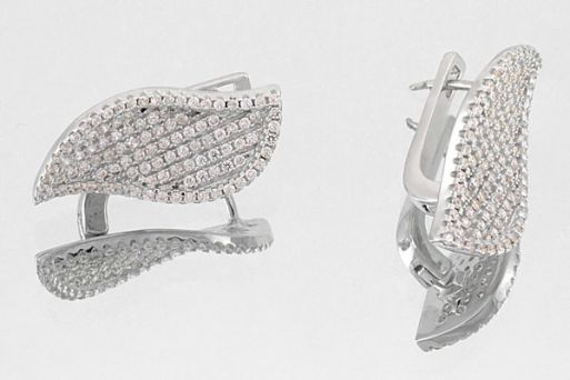 Серьги из серебра с Фианитами.