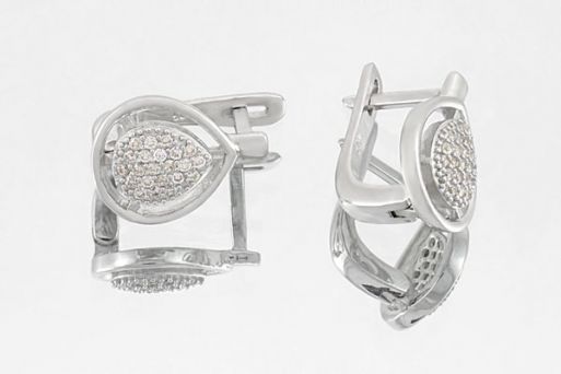 Серьги из серебра с Фианитами.