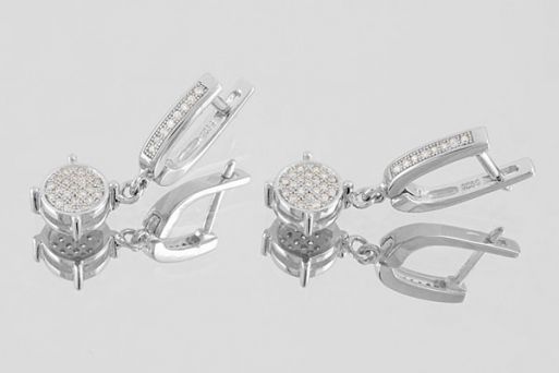 Серьги из серебра с Фианитами.