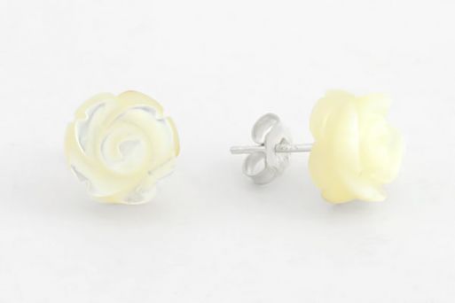 Серьги из серебра с перламутром.