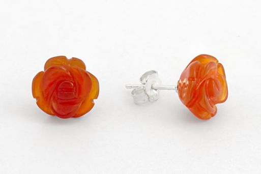 Серьги из серебра с Сердоликом.