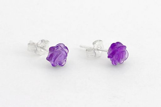 Серьги из серебра с Аметистом.