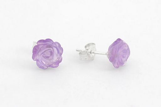 Серьги из серебра с Аметистом.