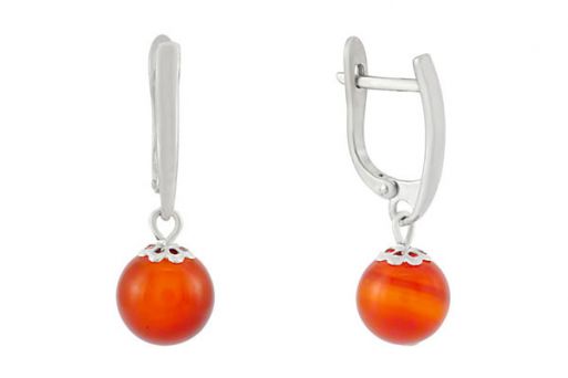 Серьги из серебра с Сердоликом.