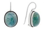 Серьги из серебра с апатитом