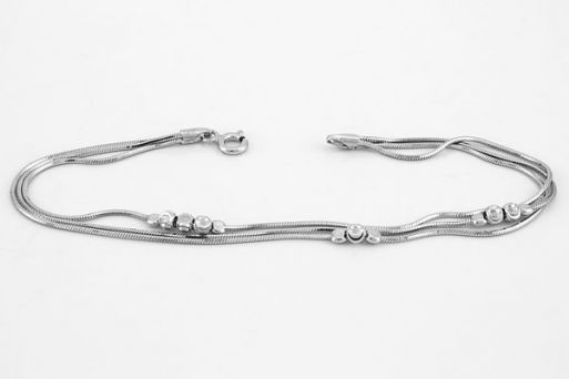 Серебряный браслет снейк 61078 купить в магазине Самоцветы мира