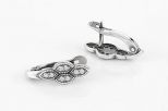 Серьги из серебра с фианитами 61174