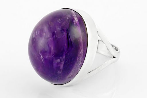 Серебряное кольцо с аметистом 61373 купить в магазине Самоцветы мира
