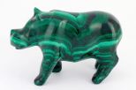 Фигурка из малахита бегемот 30х50х75 мм 61433