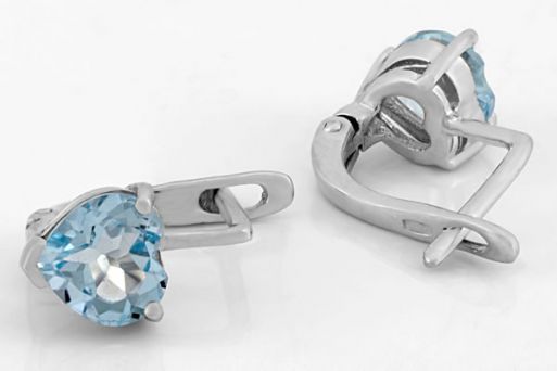 Серебряные серьги с топазом 61771 купить в магазине Самоцветы мира