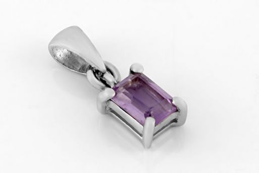 Серебряный кулон с аметистом 62108 купить в магазине Самоцветы мира