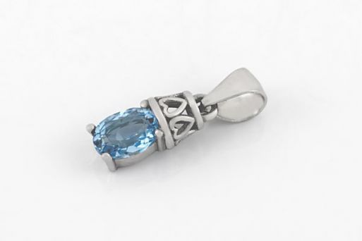 Серебряный кулон с топазом 62708 купить в магазине Самоцветы мира
