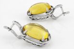 Серьги из серебра с цитрином