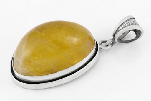 Серебряный кулон с цитрином 63232 купить в магазине Самоцветы мира