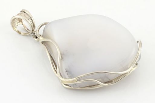 Серебряный кулон с кахолонгом 65097 купить в магазине Самоцветы мира