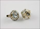 Серьги из серебра с аметистом синтетическим овал 10х12 мм 9009