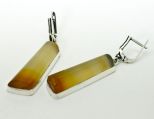 Серьги сердолик трапеция. Вес 11,8 гр.