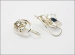 Серьги из мельхиора с горным хрусталём